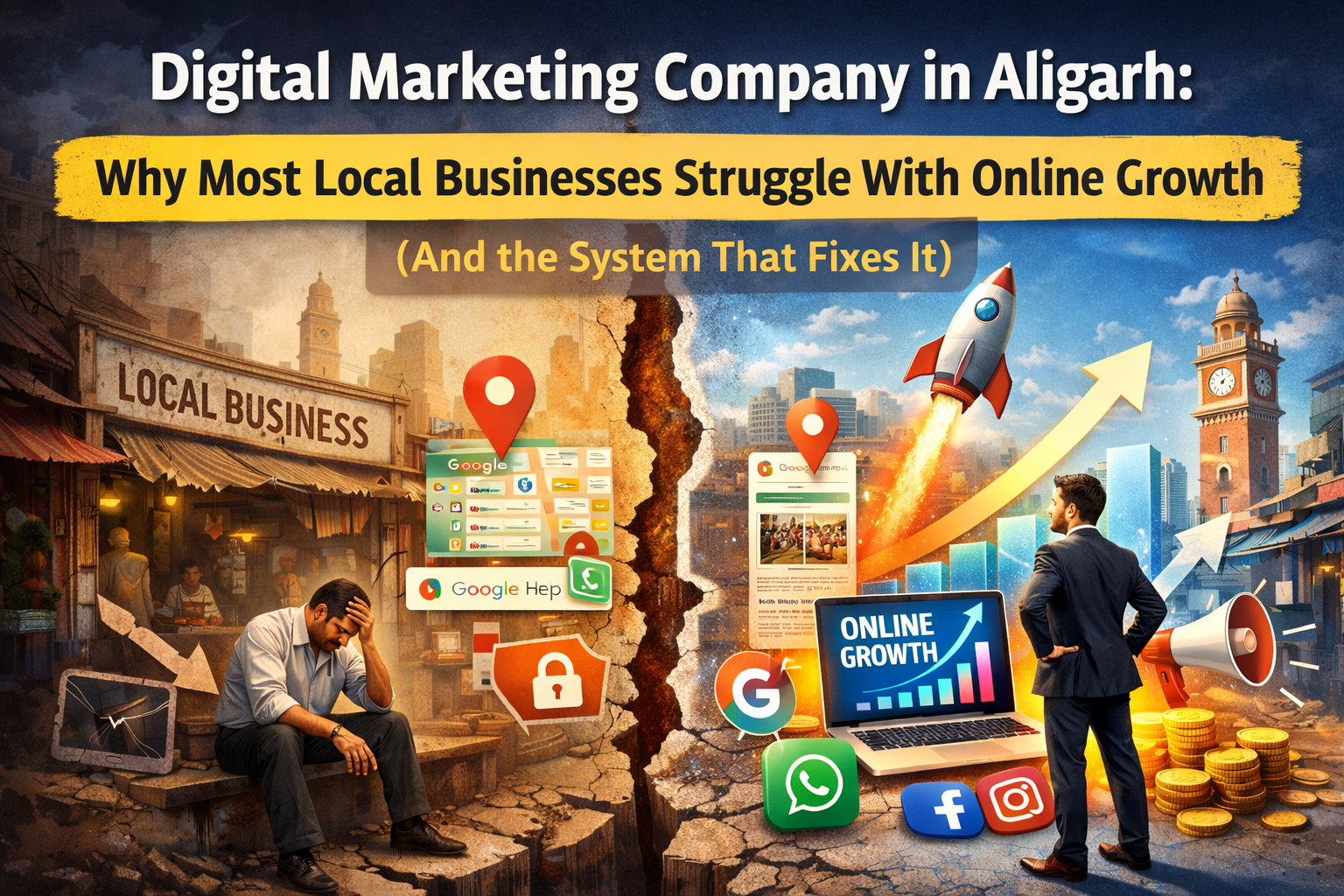 Digital marketing company in Aligarh helping local businesses grow online with SEO, Google ranking and lead generation