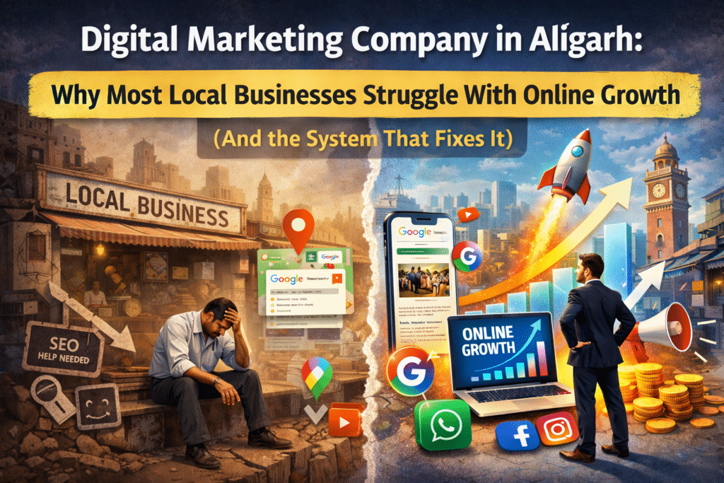 Digital marketing company in Aligarh helping local businesses improve Google ranking, SEO performance and online growth